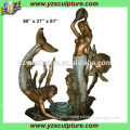 large bronze garden mermaid water fountain for sale